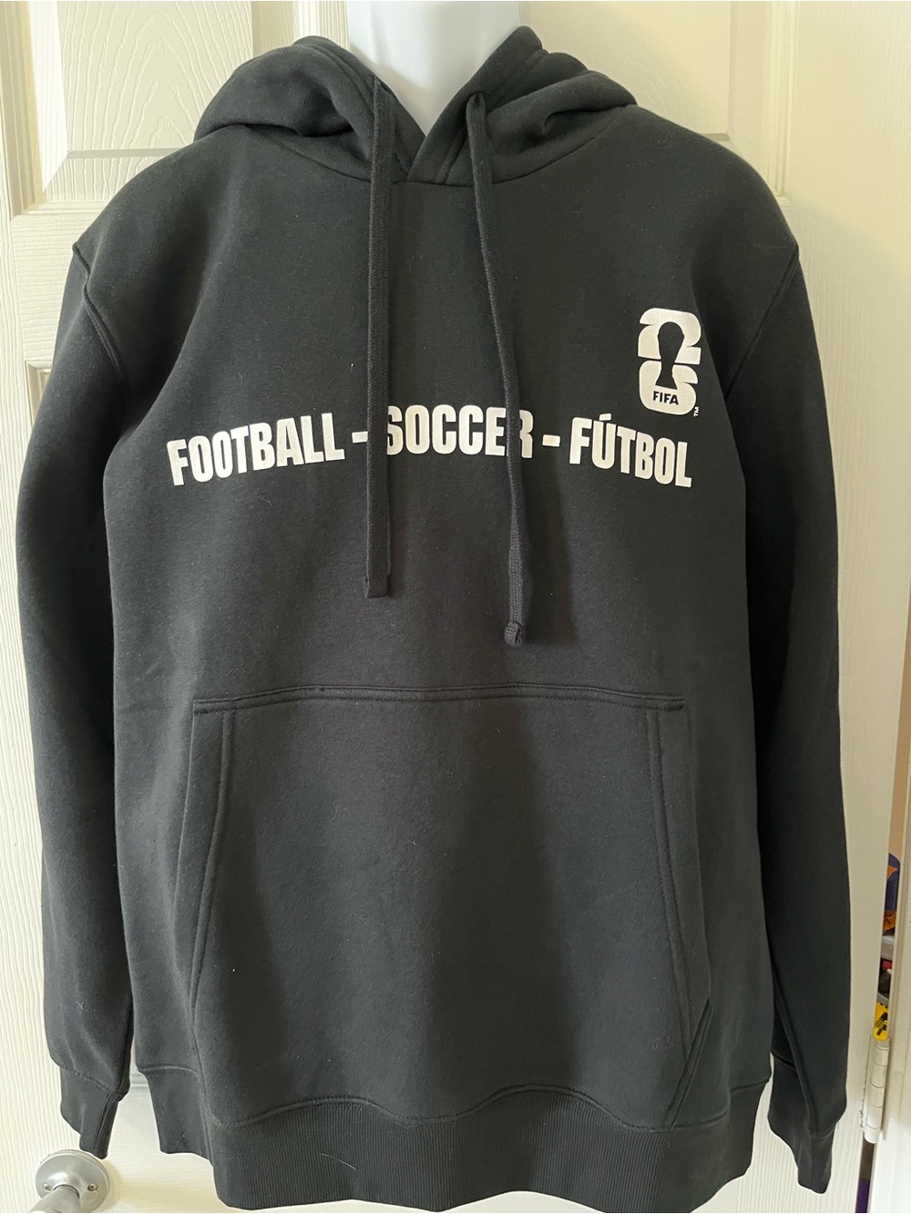 2026 Fifa World Cup Black 'Football Soccer - Fútbol' Pullover Hoodie LG Unisex